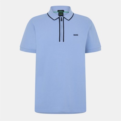 блуза,с,яка,мъжки,тениски,boss,philix,tape,polo,shirt,open,blue