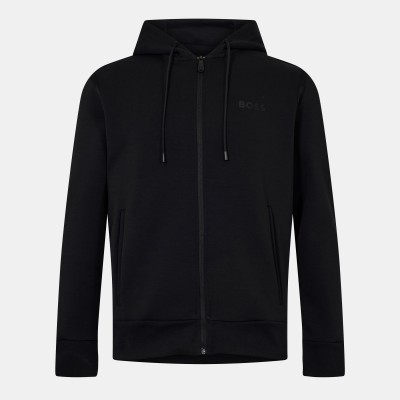 суичър,мъжки,горнища,с,качулка,boss,men,s,saggy,tape,x,zip,up,hoodie,black