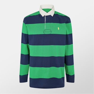 блуза,с,яка,мъжки,тениски,polo,ralph,lauren,men's,stripe,rugby,polo,shirt,green,navy