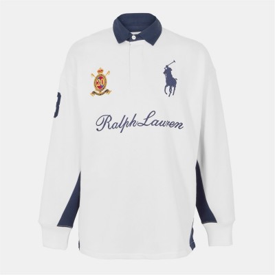 мъжки,тениски,polo,ralph,lauren,men's,racing,rugby,shirt,white