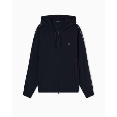 суичър,облекла,на,разпродажба,мъжки,ежедневни,облекла,мъжки,горнища,с,качулка,emporio,armani,men's,zip,hoodie,armani,blue