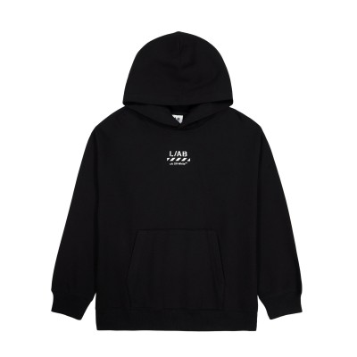 суичър,l,ab,off,white,kids,small,logo,over,the,head,hoodie,black