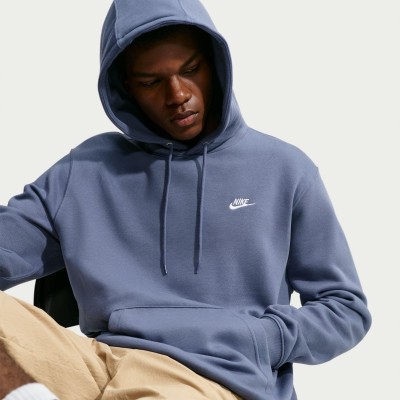 мъжки,суичър,мъжки,горнища,с,качулка,nike,sportswear,club,fleece,pullover,hoodie,mens,diffused,blue