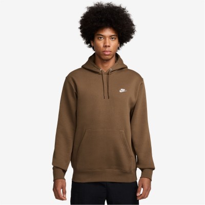 мъжки,суичър,разпродажба,nike,мъжки,горнища,с,качулка,nike,sportswear,club,fleece,pullover,hoodie,mens,mosswood,brown