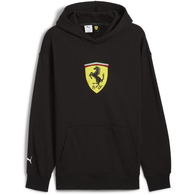 мъжки,суичър,разпродажба,puma,мъжки,горнища,с,качулка,puma,ferrari,race,big,shield,hoodie,hoody,mens,puma,black