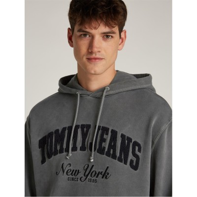 суичър,мъжки,ежедневни,облекла,мъжки,горнища,с,качулка,tommy,jeans,tjm,rlx,vintage,varsity,hoodie,black