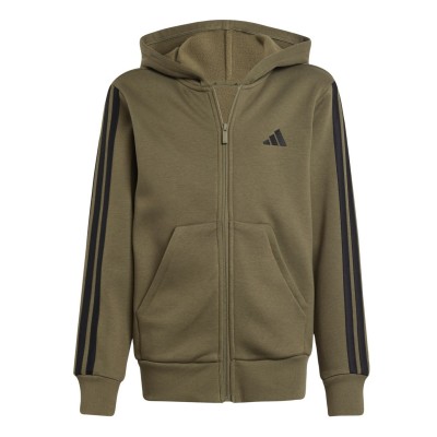юношески,суичър,разпродажба,adidas,детски,горнища,с,качулка,adidas,3,stripe,essentials,full,zip,hoodie,juniors,khaki,black