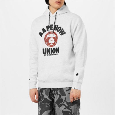 суичър,мъжки,ежедневни,облекла,мъжки,горнища,с,качулка,aape,camo,union,hoodie,heather,gry,wh2