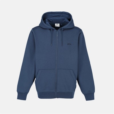 мъжки,суичър,мъжки,горнища,с,качулка,slazenger,full,zip,hoodie,mens,steel,blue