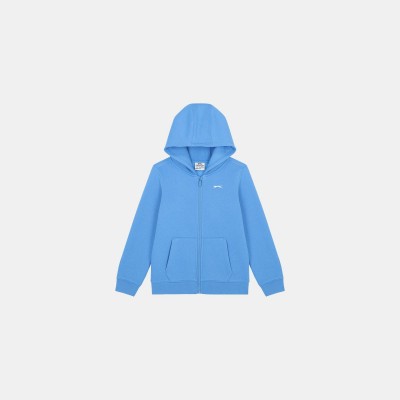 юношески,суичър,детски,горнища,с,качулка,slazenger,full,zip,hoodie,junior,light,blue