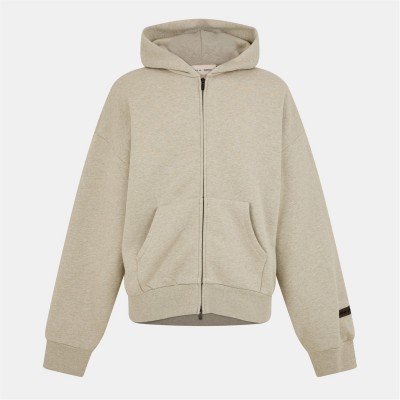 суичър,облекла,на,разпродажба,мъжки,ежедневни,облекла,мъжки,горнища,с,качулка,fear,of,god,essentials,logo,zip,up,hoodie,heather,stone