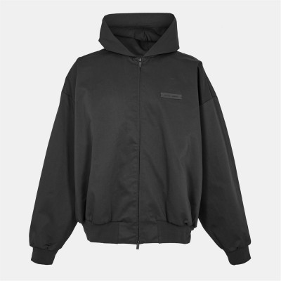 суичър,облекла,на,разпродажба,мъжки,ежедневни,облекла,мъжки,горнища,с,качулка,fear,of,god,essentials,men's,zip,hoodie,jet,black