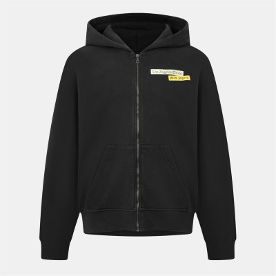 суичър,облекла,на,разпродажба,мъжки,ежедневни,облекла,мъжки,горнища,с,качулка,palm,angels,men's,full,zip,hoodie,black