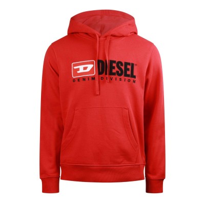 суичър,мъжки,горнища,с,качулка,мъжки,ежедневни,облекла,diesel,men,s,over,the,head,hoodie,ribbon,red