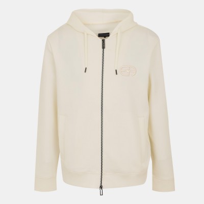 суичър,мъжки,горнища,с,качулка,emporio,armani,men,s,zip,hoodie,white