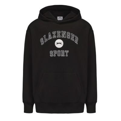 мъжки,суичър,мъжки,горнища,с,качулка,slazenger,fleece,large,logo,hoodie,mens,black