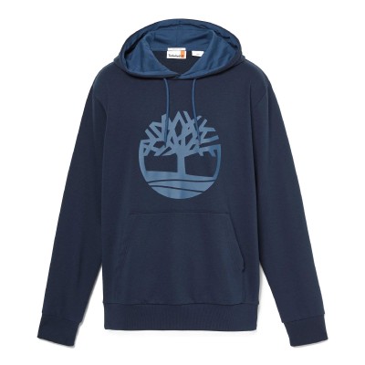 суичър,мъжки,горнища,с,качулка,мъжки,ежедневни,облекла,timberland,men,s,northwood,tree,logo,over,the,head,cotton,blend,hoodie,dark,sapphire
