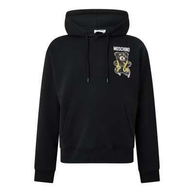 суичър,мъжки,горнища,с,качулка,мъжки,ежедневни,облекла,moschino,men,s,teddy,tape,over,the,head,cotton,hoodie,multi,black