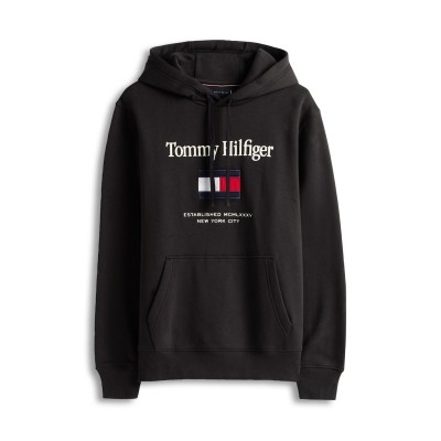 мъжки,ежедневни,облекла,мъжки,горнища,с,качулка,tommy,hilfiger,tommy,embro,flag,oth,sn61,black