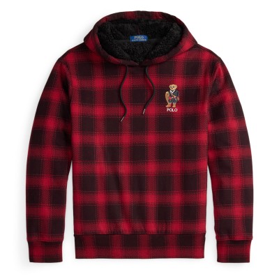 суичър,мъжки,горнища,с,качулка,polo,ralph,lauren,men,s,bear,pullover,hoodie,red