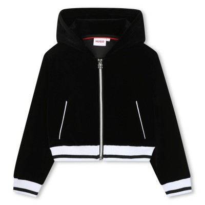 суичър,детски,облекла,hugo,hugo,zip,hoodie,jn54,black,09b