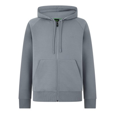 суичър,мъжки,горнища,с,качулка,boss,mens,boss,green,full,zip,hoodie,with,adjustable,drawstring,hood,streamlined,design,dark,grey,026