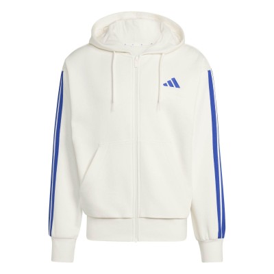 мъжки,суичър,мъжки,горнища,с,качулка,adidas,essentials,fleece,3,stripes,full,zip,hoodie,mens,white,bue