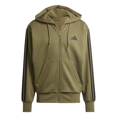 мъжки,суичър,мъжки,горнища,с,качулка,adidas,essentials,fleece,3,stripes,full,zip,hoodie,mens,olive,strata