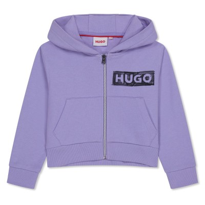 детски,суичър,детски,облекла,hugo,zipped,logo,hoodie,junior,girls,lilac,925