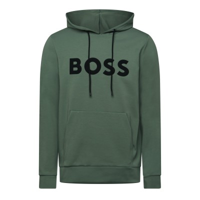 суичър,мъжки,горнища,с,качулка,boss,mens,boss,green,long,sleeve,hoodie,performance,fabric,with,natural,stretch,open,green
