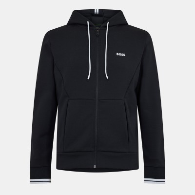 суичър,мъжки,горнища,с,качулка,boss,men,s,zip,hoodie,advanced,stretch,black