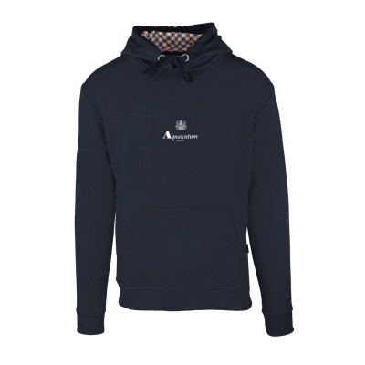 суичър,aquascutum,men's,hooded,sweat,pull,over,hoodie,navy