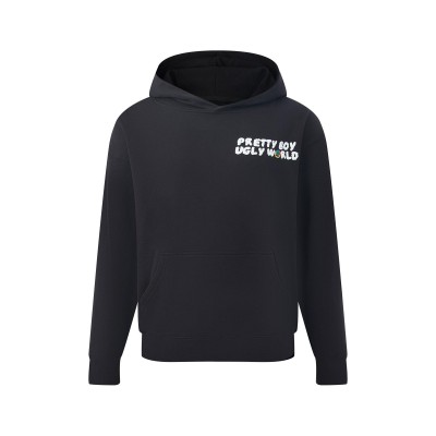 мъжки,суичър,мъжки,горнища,с,качулка,pretty,boy,ugly,world,the,pretty,boy,ugly,world,over,the,head,hoodie,mens,black,multi