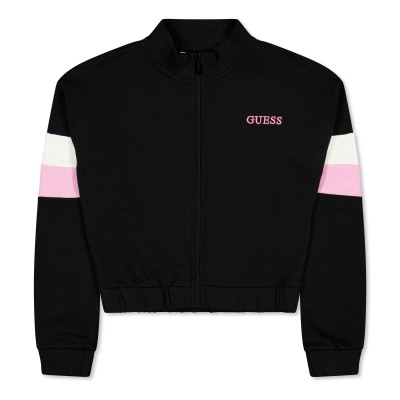 суичър,guess,kids,zip,hoodie,jet,black,jblk