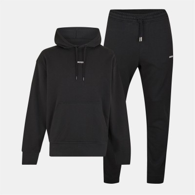 анцуг,мъжки,ежедневни,облекла,мъжки,горнища,с,качулка,boss,boss,tracksuit,we,sn99,black