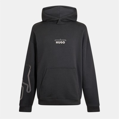 суичър,мъжки,ежедневни,облекла,мъжки,горнища,с,качулка,hugo,racing,print,hoodie,black