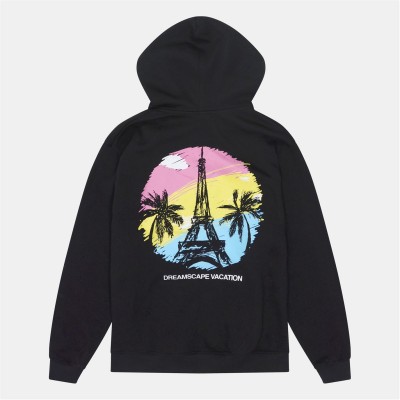 суичър,мъжки,горнища,с,качулка,rose,london,london,dreamscape,hoody,black