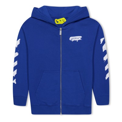 суичър,off,white,kids,paint,graphic,cotton,long,sleeve,zip,hoodie,blue,wht,4501