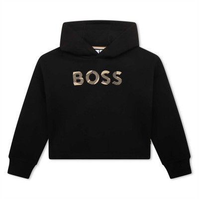 юношески,суичър,детски,облекла,boss,logo,hoodie,juniors,black,09b