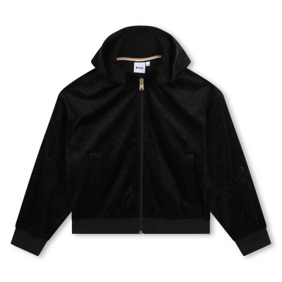 юношески,суичър,детски,облекла,boss,zip,up,hoodie,juniors,black,09b