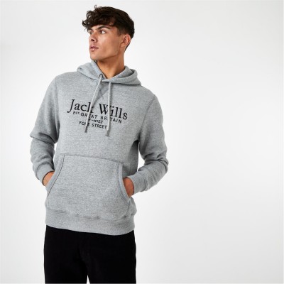 суичър,мъжки,ежедневни,облекла,мъжки,горнища,с,качулка,jack,wills,batsford,graphic,logo,hoodie,grey,marl