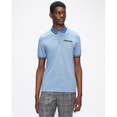 блуза,с,яка,облекла,на,разпродажба,мъжки,блузи,с,яка,ted,baker,men's,chipa,short,sleeve,polo,shirt,blue