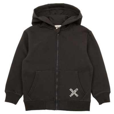 суичър,детски,3/4,панталони,kenzo,boy's,sport,zip,hoodie,dark,grey,065