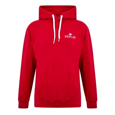 суичър,мъжки,ежедневни,облекла,replay,small,logo,hoodie,red,665