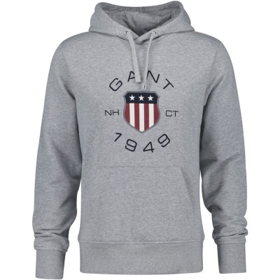 суичър,мъжки,ежедневни,облекла,мъжки,горнища,с,качулка,gant,print,sweat,hoodie,grey,melange,s,grey,melange