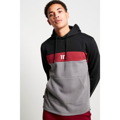 мъжки,суичър,мъжки,горнища,с,качулка,11,degrees,panel,hoodie,mens,black,red