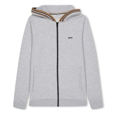 юношески,суичър,детски,облекла,boss,logo,zip,hoodie,juniors,grey,a32