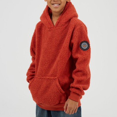суичър,детски,горнища,с,качулка,brave,soul,boys,kangaroo,pocket,borg,hoodie,with,badge,detail,terracotta