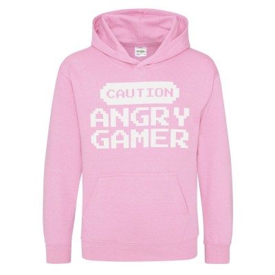 юношески,суичър,детски,горнища,с,качулка,детски,3/4,панталони,awd,juniors,retro,gaming,printed,hoodie,angry,gamer