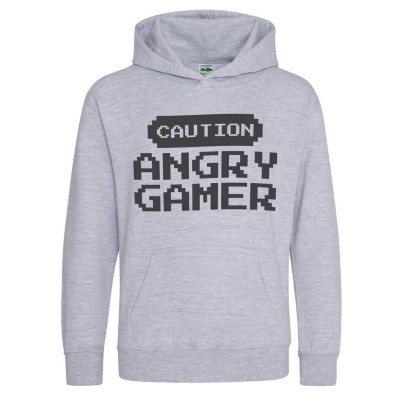 юношески,суичър,детски,горнища,с,качулка,детски,3/4,панталони,awd,juniors,retro,gaming,printed,hoodie,angry,gamer